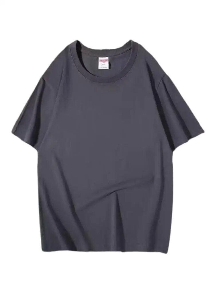 Men's Short Sleeve Breathable Loose Oversized T-shirt Dark Gray